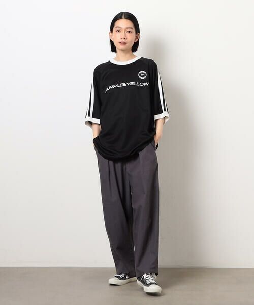 Purple&Yellow / パープルアンドイエロー Tシャツ | メッシュラグランゲームTシャツ | 詳細13