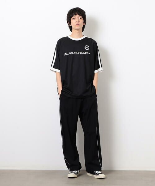 Purple&Yellow / パープルアンドイエロー Tシャツ | メッシュラグランゲームTシャツ | 詳細10
