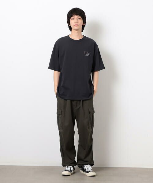 メッセージプリント半袖Tシャツ （Tシャツ）｜Purple&Yellow