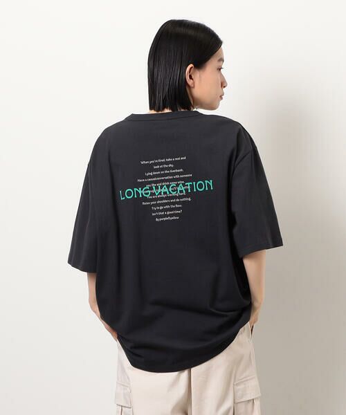 メッセージプリント半袖Tシャツ （Tシャツ）｜Purple&Yellow