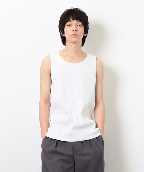 Purple&Yellow / パープルアンドイエロー タンクトップ | リブタンクトップ | 詳細2