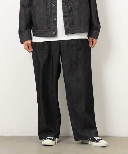 Purple&Yellow / パープルアンドイエロー その他パンツ | ライトオンスデニム タックワイドパンツ | 詳細3