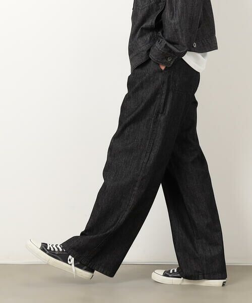Purple&Yellow / パープルアンドイエロー その他パンツ | ライトオンスデニム タックワイドパンツ | 詳細4