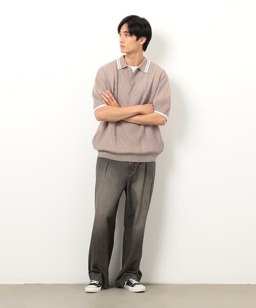 Purple&Yellow / パープルアンドイエロー その他パンツ | ライトオンスデニム タックワイドパンツ | 詳細14