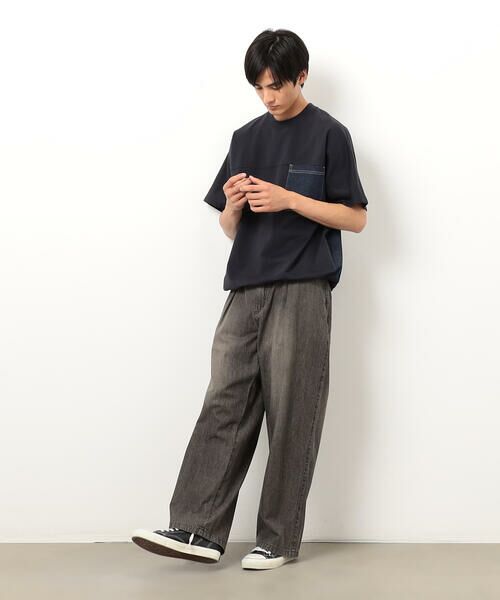 Purple&Yellow / パープルアンドイエロー その他パンツ | ライトオンスデニム タックワイドパンツ | 詳細18