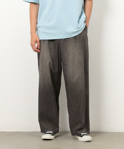 Purple&Yellow / パープルアンドイエロー その他パンツ | ライトオンスデニム タックワイドパンツ | 詳細20