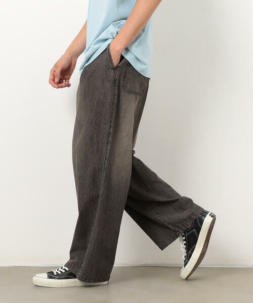 Purple&Yellow / パープルアンドイエロー その他パンツ | ライトオンスデニム タックワイドパンツ | 詳細21