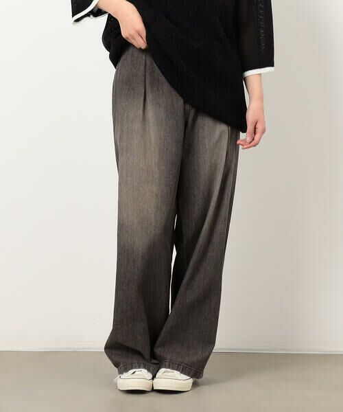 Purple&Yellow / パープルアンドイエロー その他パンツ | ライトオンスデニム タックワイドパンツ | 詳細24