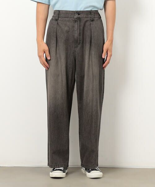 Purple&Yellow / パープルアンドイエロー その他パンツ | ライトオンスデニム タックワイドパンツ | 詳細25