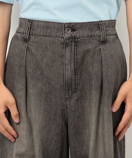 Purple&Yellow / パープルアンドイエロー その他パンツ | ライトオンスデニム タックワイドパンツ | 詳細28