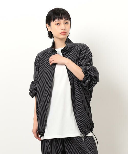 Purple&Yellow / パープルアンドイエロー ブルゾン | サッカーストライプブルゾン | 詳細14