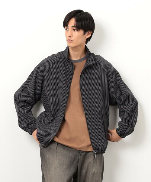 Purple&Yellow / パープルアンドイエロー ブルゾン | サッカーストライプブルゾン | 詳細4