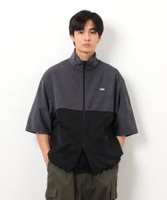 Purple&Yellow / パープルアンドイエロー ブルゾン | ピーチスキン５分袖ブルゾン