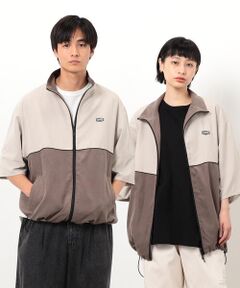 Purple&Yellow / パープルアンドイエロー ブルゾン | ピーチスキン５分袖ブルゾン