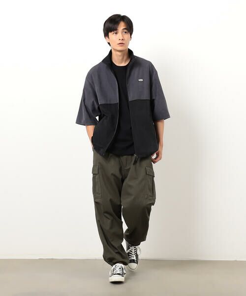 Purple&Yellow / パープルアンドイエロー ブルゾン | ピーチスキン５分袖ブルゾン | 詳細1