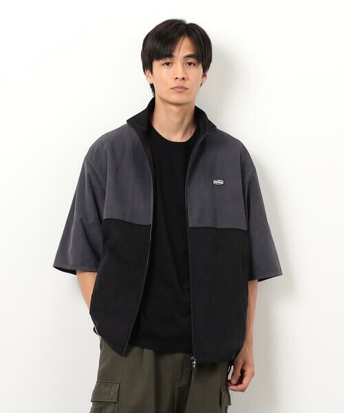 Purple&Yellow / パープルアンドイエロー ブルゾン | ピーチスキン５分袖ブルゾン | 詳細3