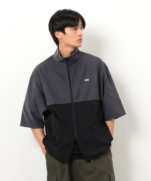 Purple&Yellow / パープルアンドイエロー ブルゾン | ピーチスキン５分袖ブルゾン | 詳細4