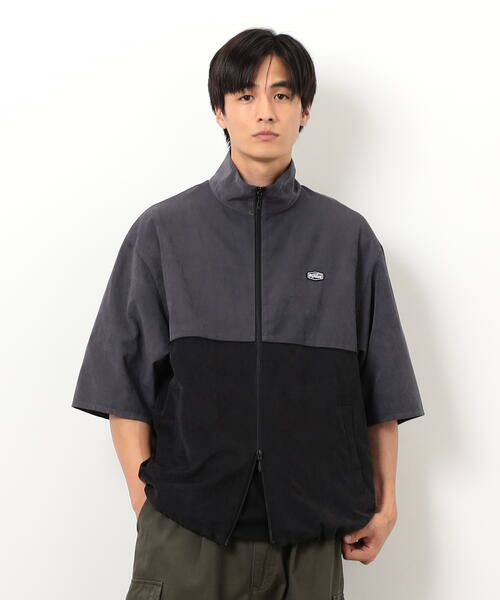 Purple&Yellow / パープルアンドイエロー ブルゾン | ピーチスキン５分袖ブルゾン | 詳細5