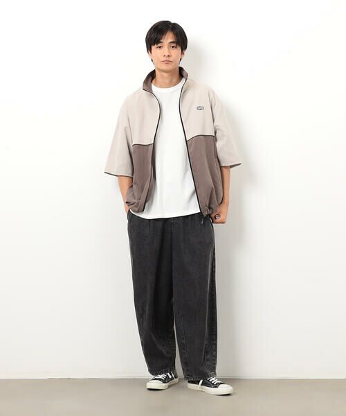 Purple&Yellow / パープルアンドイエロー ブルゾン | ピーチスキン５分袖ブルゾン | 詳細11