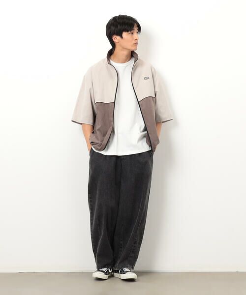 Purple&Yellow / パープルアンドイエロー ブルゾン | ピーチスキン５分袖ブルゾン | 詳細12