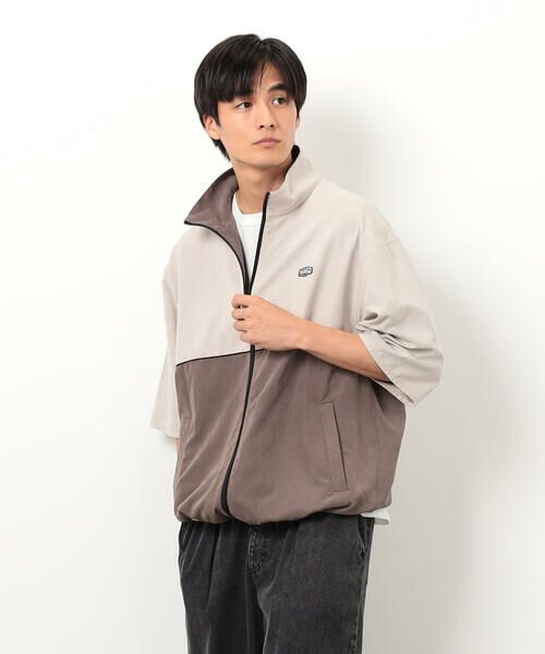 Purple&Yellow / パープルアンドイエロー ブルゾン | ピーチスキン５分袖ブルゾン | 詳細14