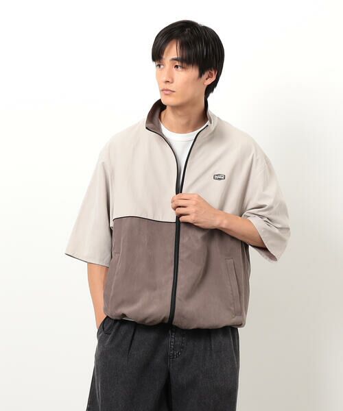 Purple&Yellow / パープルアンドイエロー ブルゾン | ピーチスキン５分袖ブルゾン | 詳細15