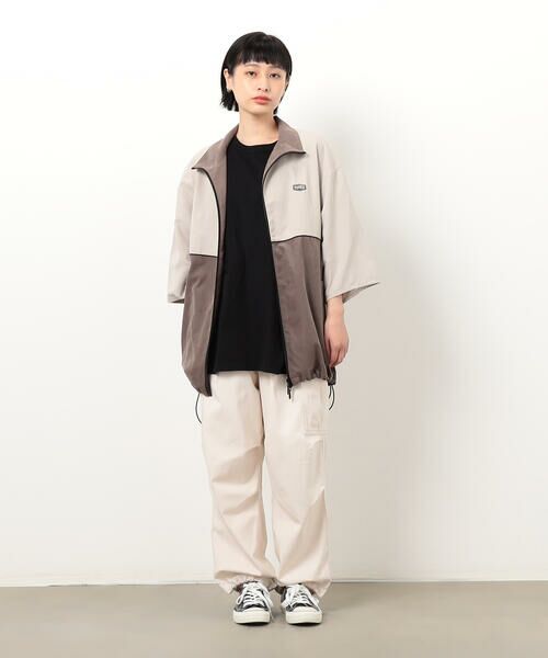 Purple&Yellow / パープルアンドイエロー ブルゾン | ピーチスキン５分袖ブルゾン | 詳細17