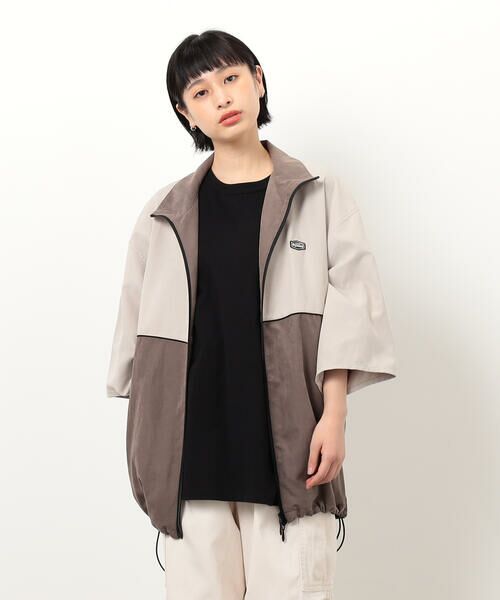 Purple&Yellow / パープルアンドイエロー ブルゾン | ピーチスキン５分袖ブルゾン | 詳細18