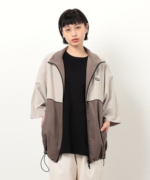 Purple&Yellow / パープルアンドイエロー ブルゾン | ピーチスキン５分袖ブルゾン | 詳細19