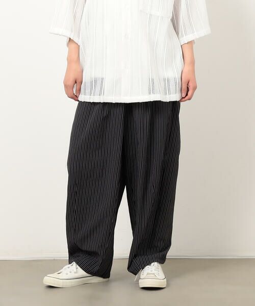 Purple&Yellow / パープルアンドイエロー その他パンツ | サッカーストライプワイドテーパードパンツ | 詳細14