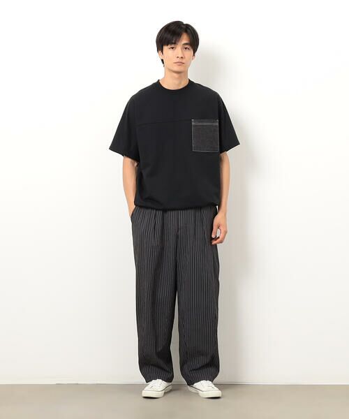 Purple&Yellow / パープルアンドイエロー その他パンツ | サッカーストライプワイドテーパードパンツ | 詳細3