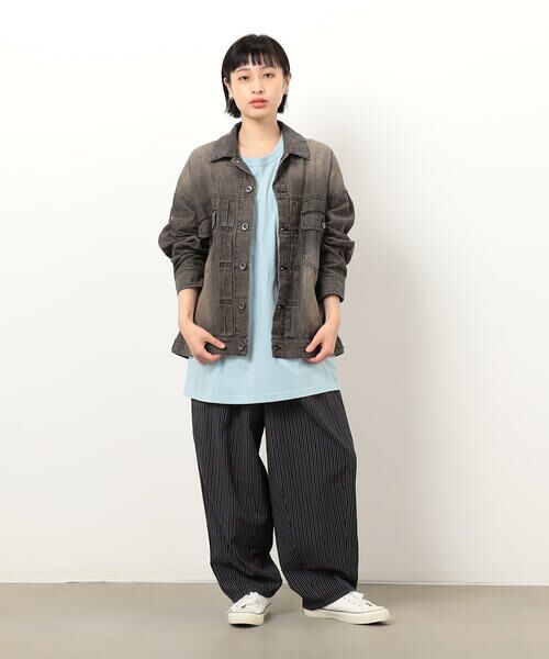 Purple&Yellow / パープルアンドイエロー その他パンツ | サッカーストライプワイドテーパードパンツ | 詳細9