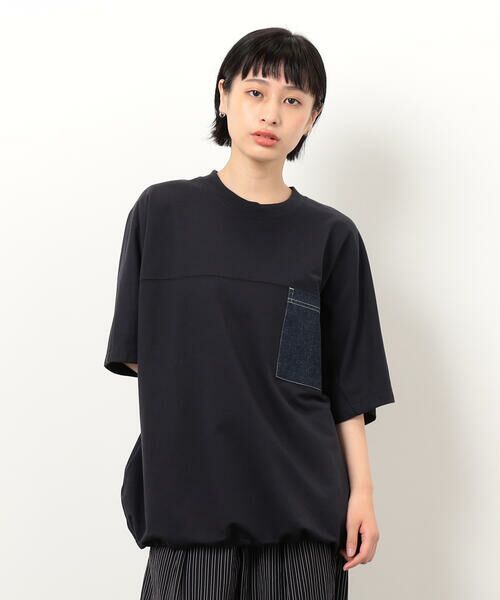 Purple&Yellow / パープルアンドイエロー カットソー | インレイデニム切り替えプルオーバー | 詳細20