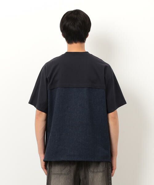 Purple&Yellow / パープルアンドイエロー カットソー | インレイデニム切り替えプルオーバー | 詳細23