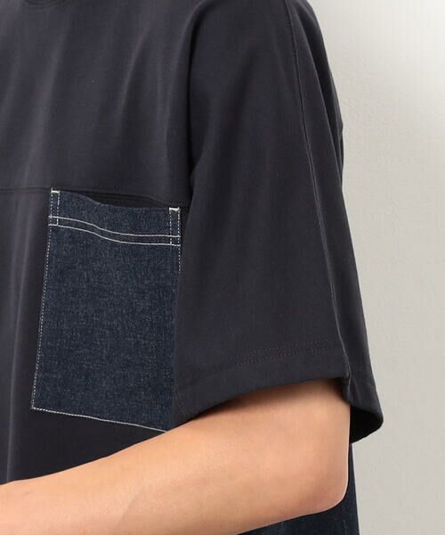 Purple&Yellow / パープルアンドイエロー カットソー | インレイデニム切り替えプルオーバー | 詳細26