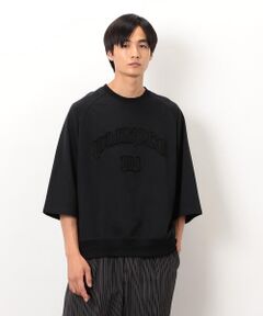 Purple&Yellow / パープルアンドイエロー カットソー | ロゴアップリケプルオーバー