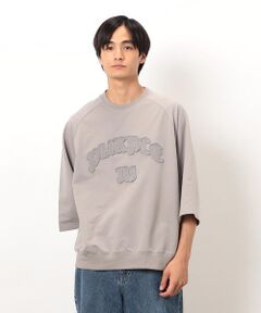 Purple&Yellow / パープルアンドイエロー カットソー | ロゴアップリケプルオーバー