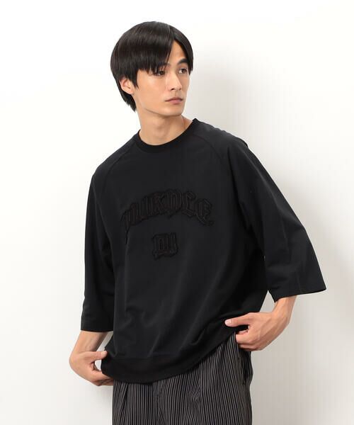 Purple&Yellow / パープルアンドイエロー カットソー | ロゴアップリケプルオーバー | 詳細3