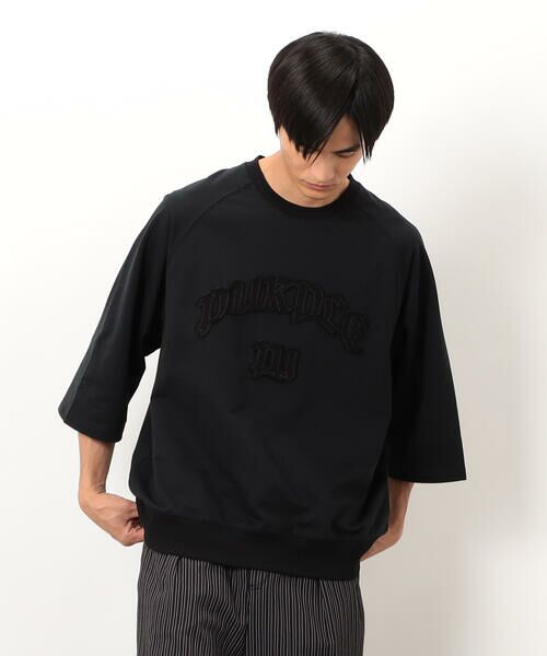 Purple&Yellow / パープルアンドイエロー カットソー | ロゴアップリケプルオーバー | 詳細4