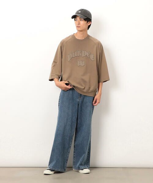 Purple&Yellow / パープルアンドイエロー カットソー | ロゴアップリケプルオーバー | 詳細6