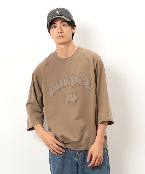 Purple&Yellow / パープルアンドイエロー カットソー | ロゴアップリケプルオーバー | 詳細8