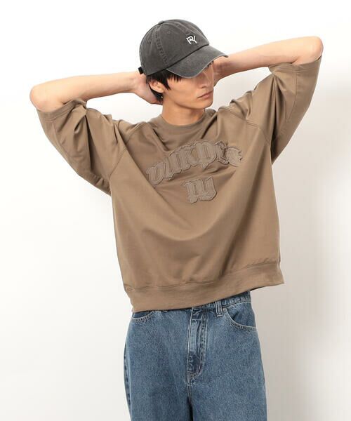 Purple&Yellow / パープルアンドイエロー カットソー | ロゴアップリケプルオーバー | 詳細9