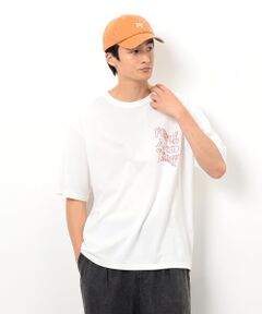 Purple&Yellow / パープルアンドイエロー Tシャツ | バック＆胸刺繍ウェーブロゴ半袖Ｔシャツ