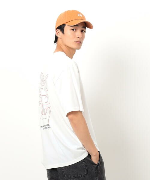 Purple&Yellow / パープルアンドイエロー Tシャツ | バック&胸刺繍ウェーブロゴ半袖Tシャツ | 詳細4