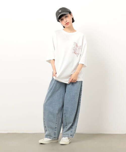 Purple&Yellow / パープルアンドイエロー Tシャツ | バック&胸刺繍ウェーブロゴ半袖Tシャツ | 詳細6