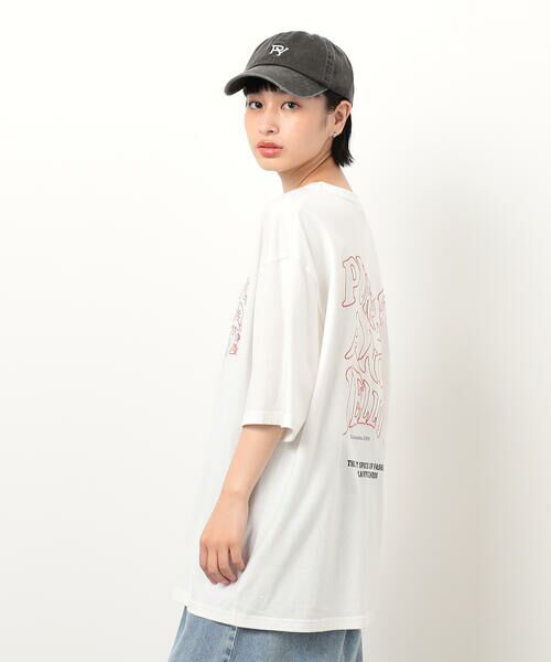 Purple&Yellow / パープルアンドイエロー Tシャツ | バック&胸刺繍ウェーブロゴ半袖Tシャツ | 詳細8