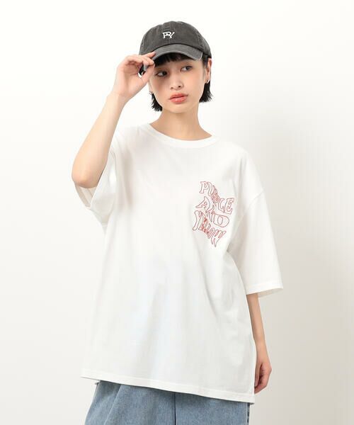 Purple&Yellow / パープルアンドイエロー Tシャツ | バック&胸刺繍ウェーブロゴ半袖Tシャツ | 詳細9