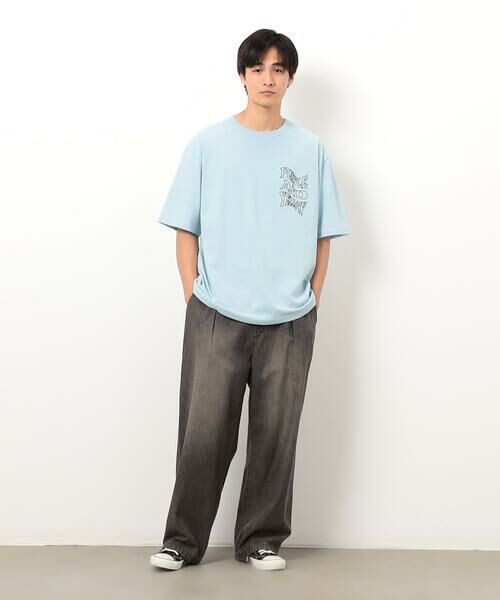 Purple&Yellow / パープルアンドイエロー Tシャツ | バック&胸刺繍ウェーブロゴ半袖Tシャツ | 詳細23