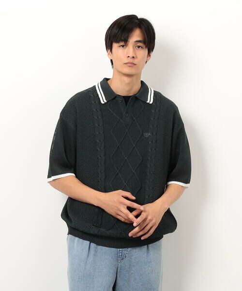 Purple&Yellow / パープルアンドイエロー ニット・セーター | シアーポロニット | 詳細15