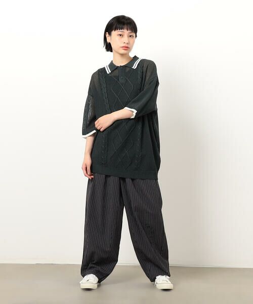 Purple&Yellow / パープルアンドイエロー ニット・セーター | シアーポロニット | 詳細17